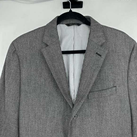 Banana Republic Mens 40R Sport Coat Tailored Fit 3 Button Wool Grey Blazer Jacke - Picture 11 of 13